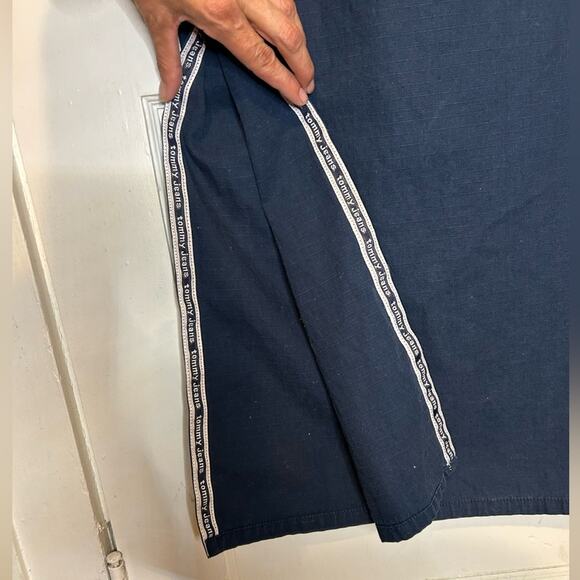 Vintage 90’s/Y2K Tommy Jeans cotton rip stop logo ribbon navy maxi skirt. Size 9 - Picture 5 of 8